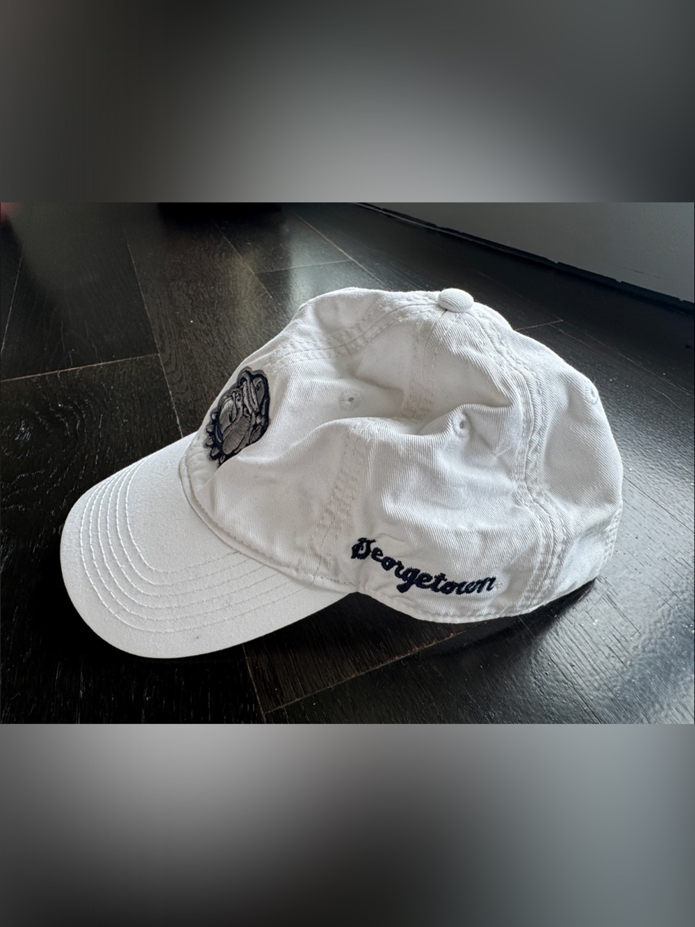 White Georgetown University Baseball Cap